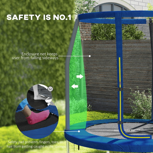 6ft Outdoor Trampoline with Safety Net for Sports Now - Fitness Max