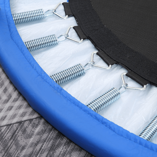 96 cm Blue HOMCOM Foldable Mini Fitness Trampoline Exercise Rebounder - Fitness Max