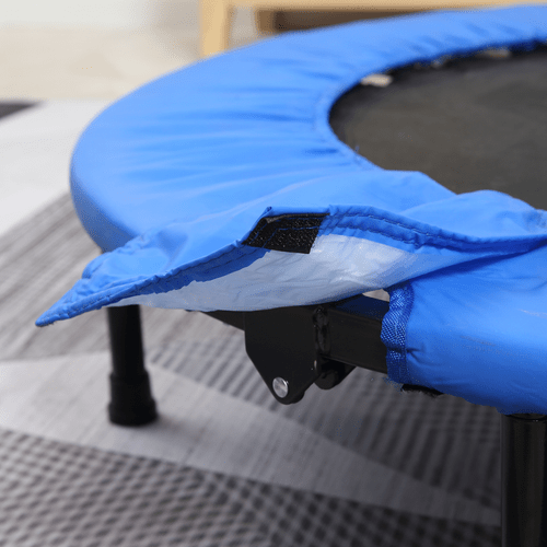 96 cm Blue HOMCOM Foldable Mini Fitness Trampoline Exercise Rebounder - Fitness Max