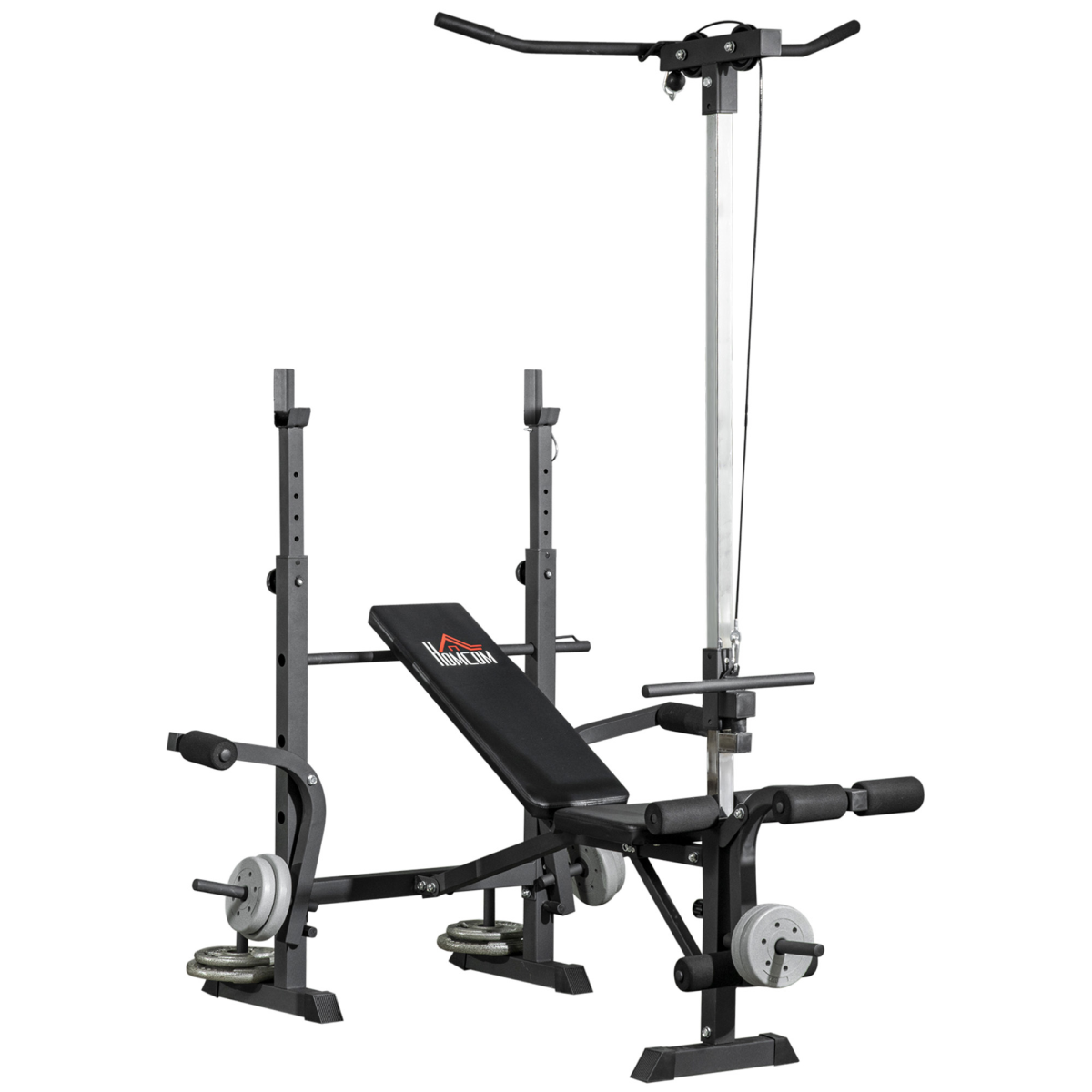 HOMCOM Multi-Function Adjustable Weight Bench for Full Body Workouts