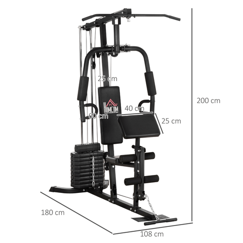 Multi Gym Versatile Home Gym Machine with 45kg Weight Stack