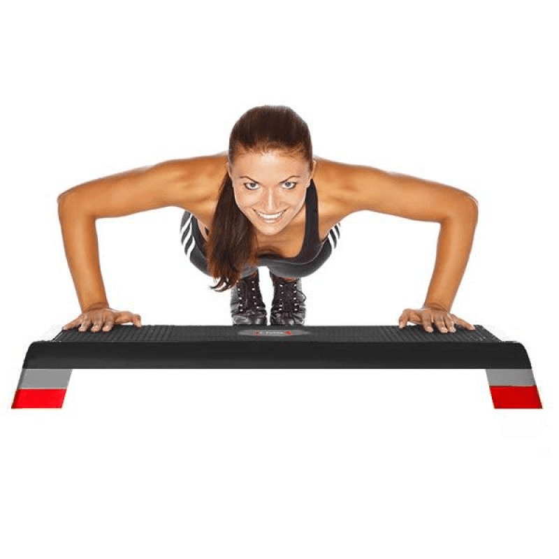 Adjustable HMS AS003 Aerobic Step: Durable, Lightweight Black/Gray/Red - Fitness Max