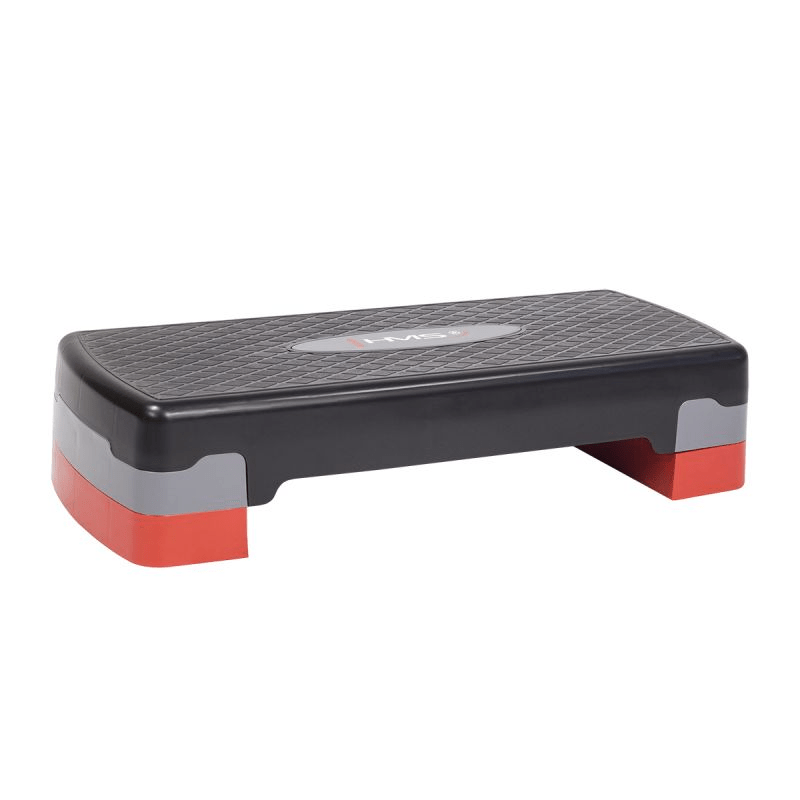 Adjustable HMS AS003 Aerobic Step: Durable, Lightweight Black/Gray/Red - Fitness Max