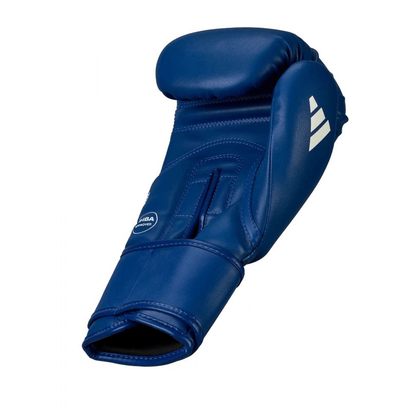 adidas Iba Cactus Leather Boxing Gloves - Blue, IBA Certified - Fitness Max