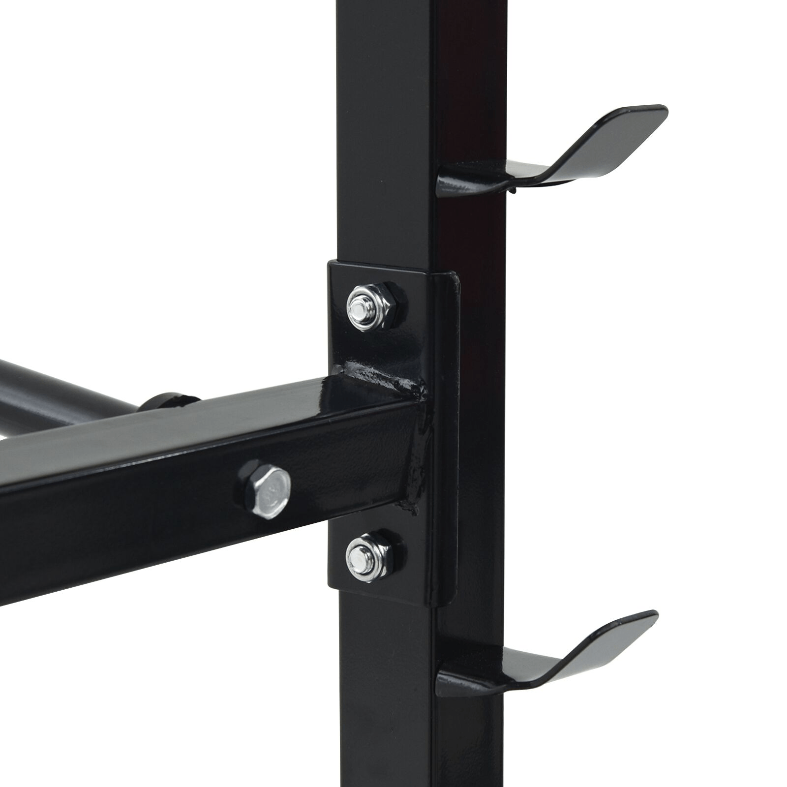 vidaXL Dumbbell Rack with 7 Holders & 8 Hooks, 300 kg Capacity, Matte Black - Fitness Max