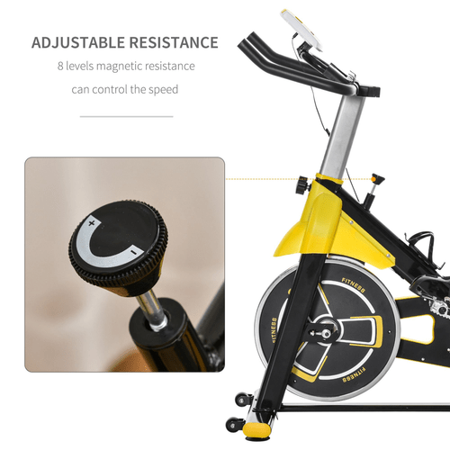 Top Home Exercise Bike with Adjustable Resistance and LCD Display - Fitness Max