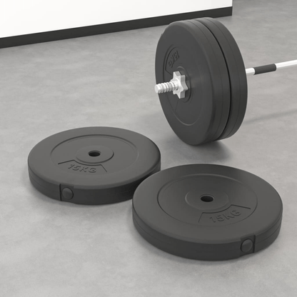 Free weights vidaXL Weight Plates 2 pcs 30 kg Cement - Durable & Floor-Friendly with Plastic Coating