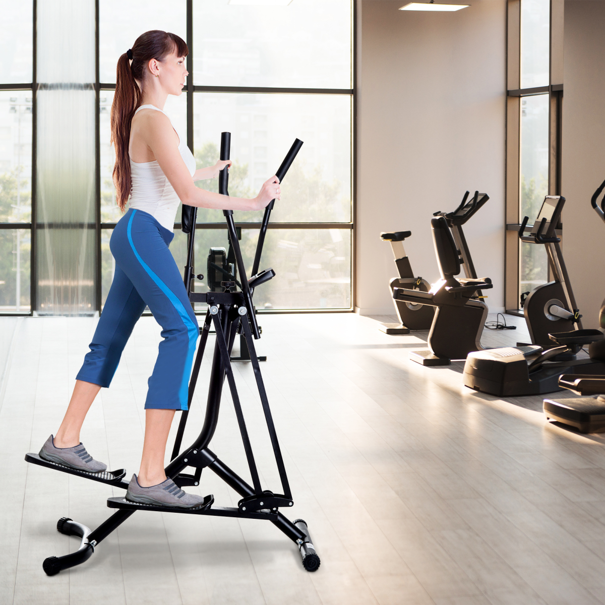 HOMCOM Air Walker Fitness Glider: Home Gym Cross Trainer