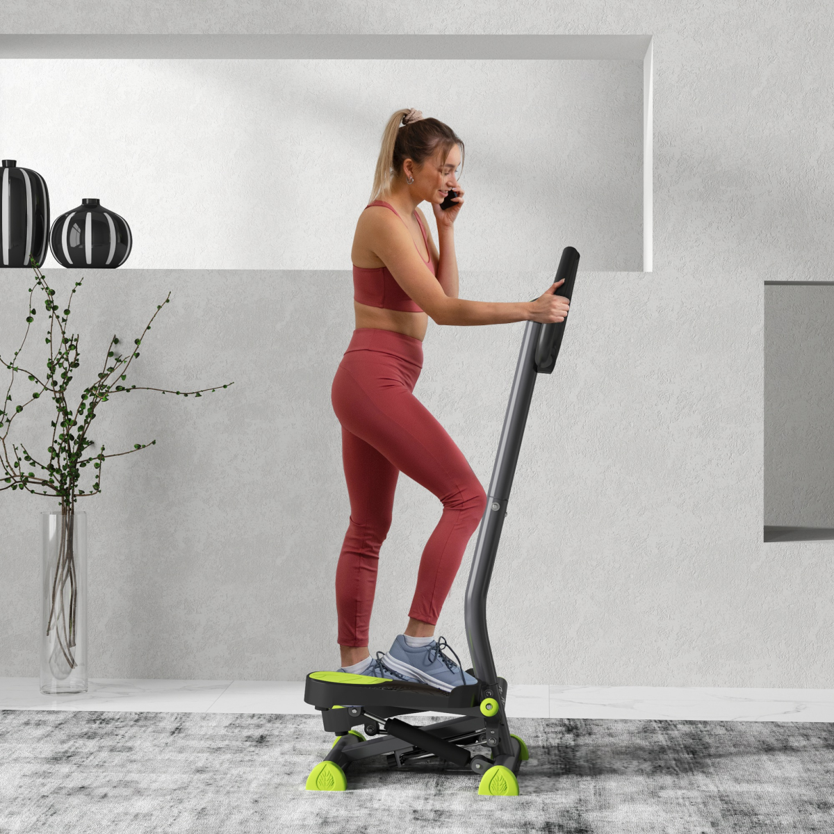 Height Adjustable Twister Stepper with LCD