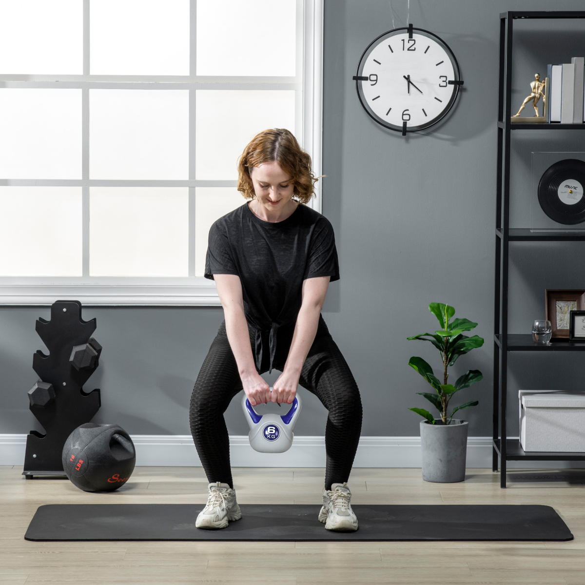SPORTNOW 6kg Kettlebell - Purple & Grey