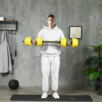 30KG Barbell & Dumbbell Set for Home Fitness Training