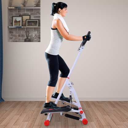 Compact Adjustable Stepper with LCD & Handlebar
