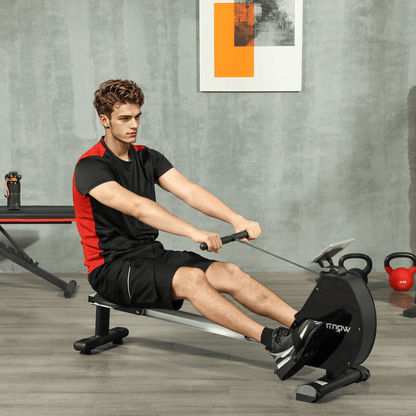 Rowing Machine SPORTNOW Folding Magnetic Rowing Machine - 16 Resistance Levels