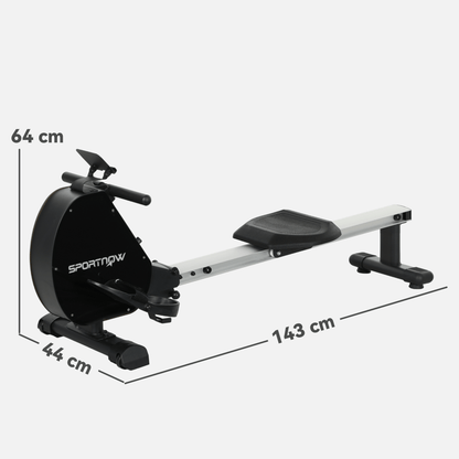 Rowing Machine SPORTNOW Folding Magnetic Rowing Machine - 16 Resistance Levels