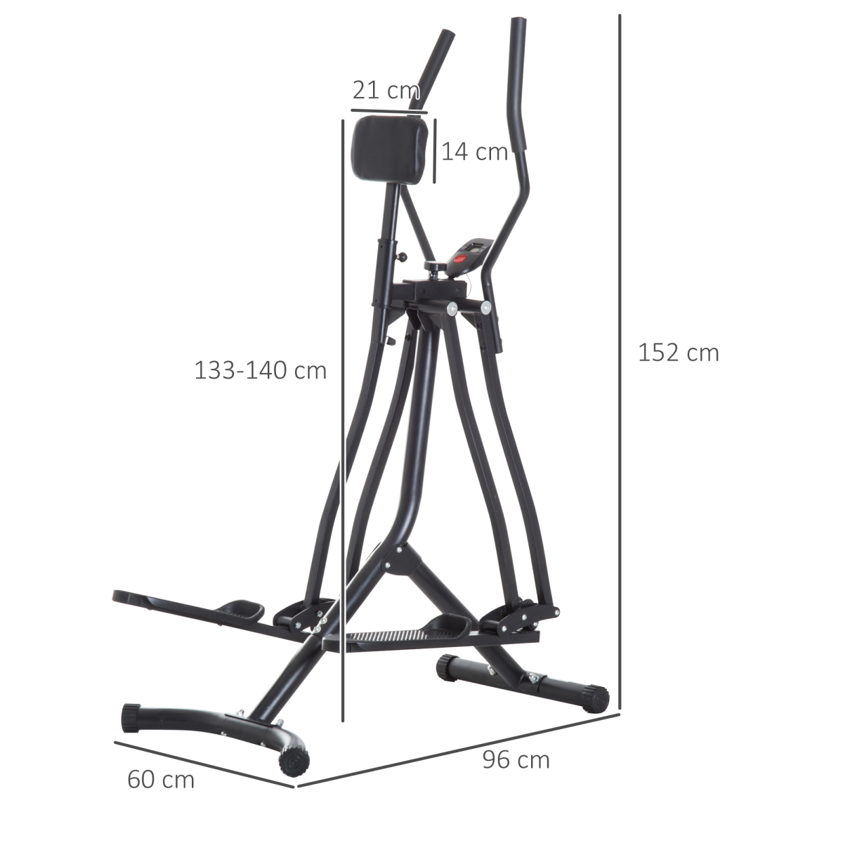 HOMCOM Air Walker Fitness Glider: Home Gym Cross Trainer