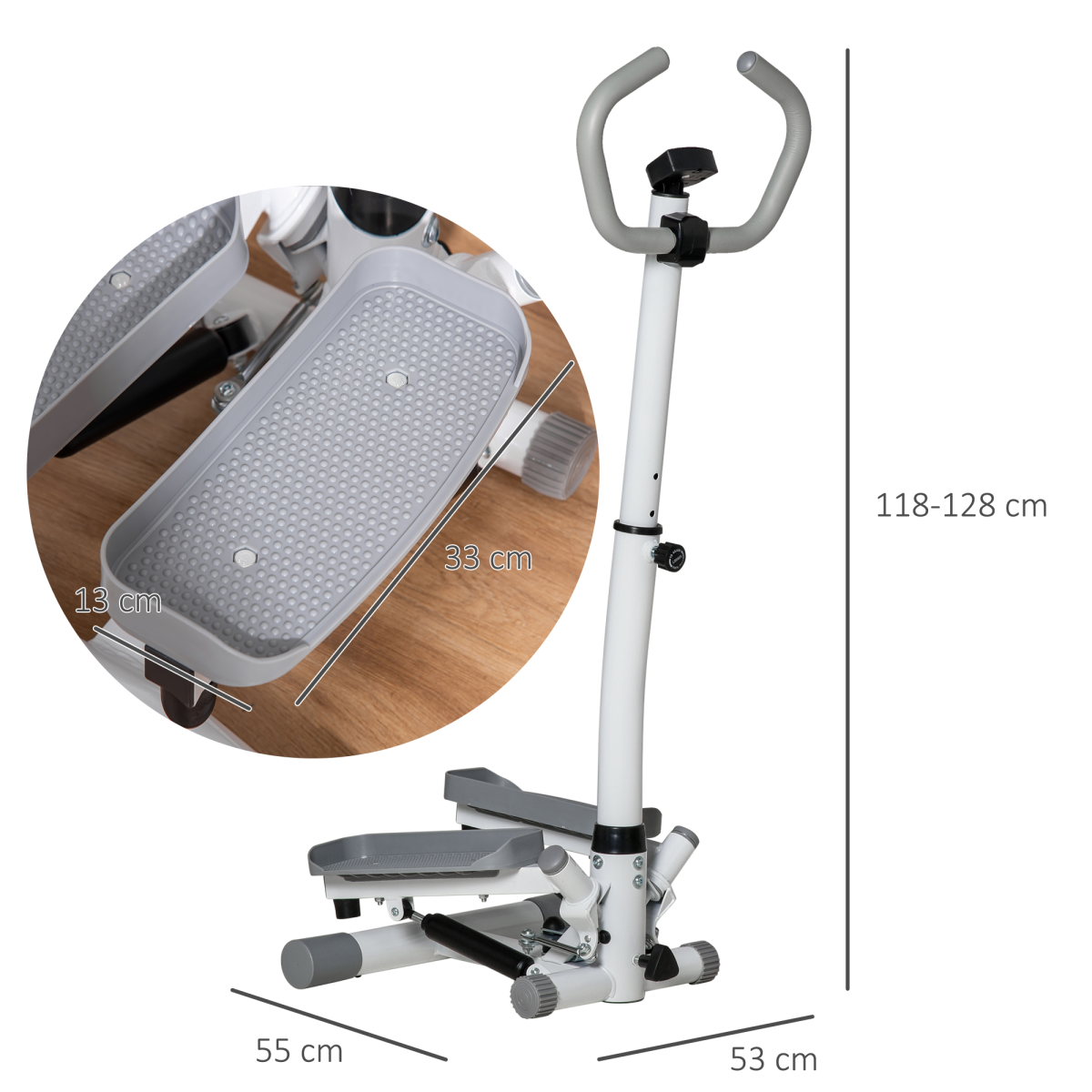 Compact Adjustable Twist Stepper for Complete Home Gym Workouts - HOMCOM
