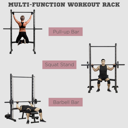 HOMCOM Adjustable Squat Rack & Pull-Up Bar