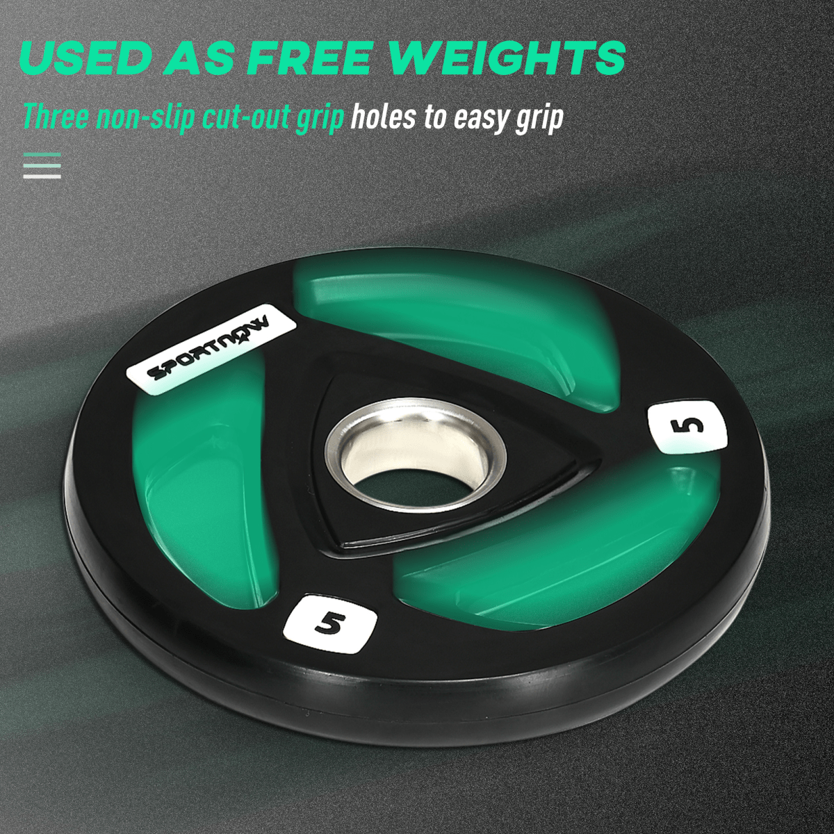 Free weights Olympic Weight Plates Set, 2 x 5kg Tri-Grip