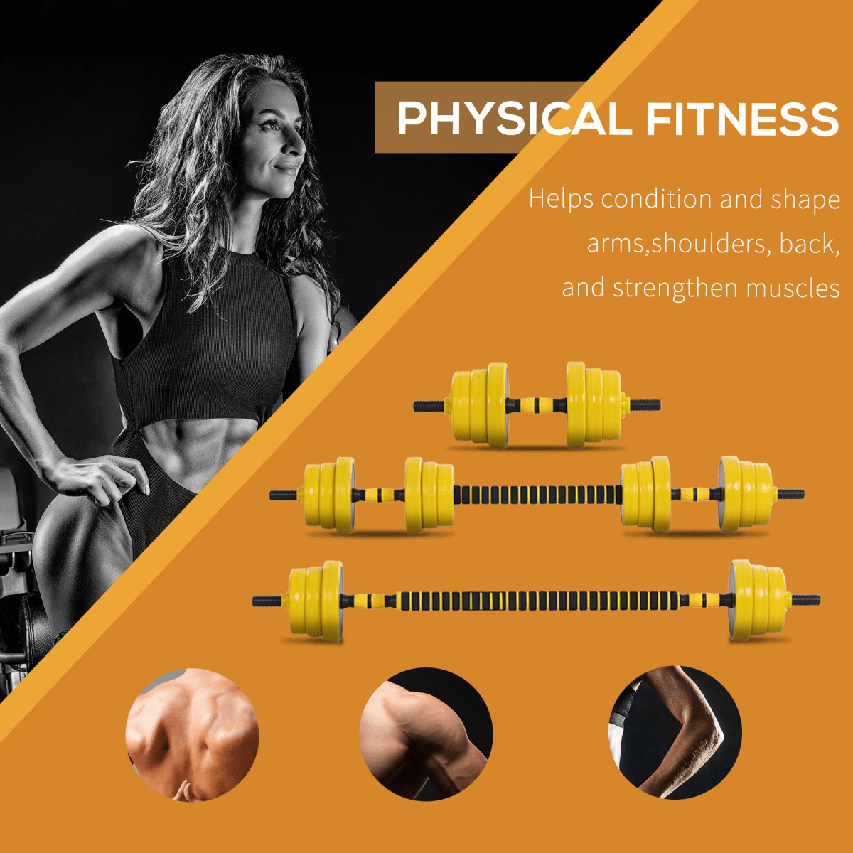 Barbell and Dumbbell Versatile 20KG Barbell & Dumbbell Set