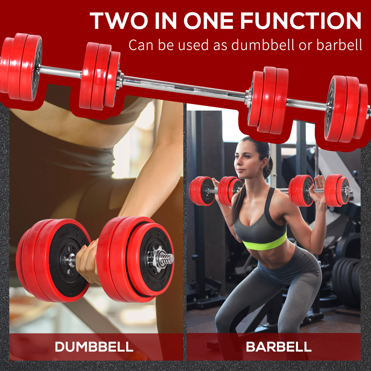 30KG Adjustable Barbell & Dumbbell Set