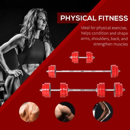 30KG Adjustable Barbell & Dumbbell Set