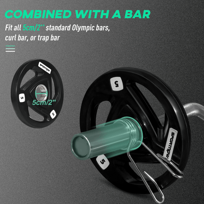 Free weights Olympic Weight Plates Set, 2 x 5kg Tri-Grip