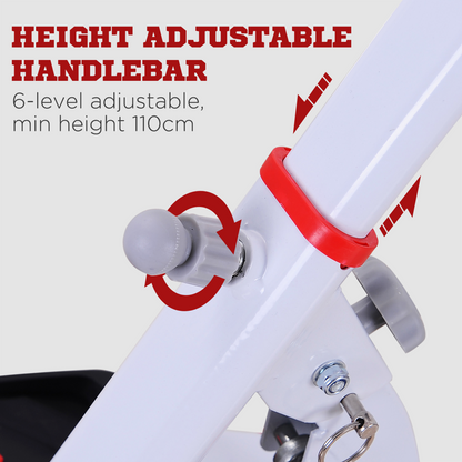 Compact Adjustable Stepper with LCD & Handlebar