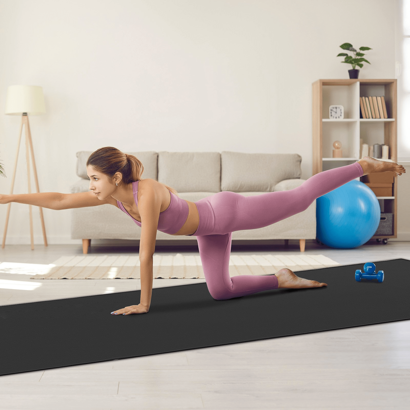 Exercise Mat VEVOR Non-Slip Exercise Mat - Extra Large