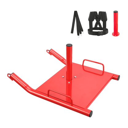 Pull Push Power Sled VEVOR Weight Training Pull Sled - Red