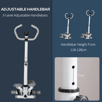 Compact Adjustable Twist Stepper for Complete Home Gym Workouts - HOMCOM