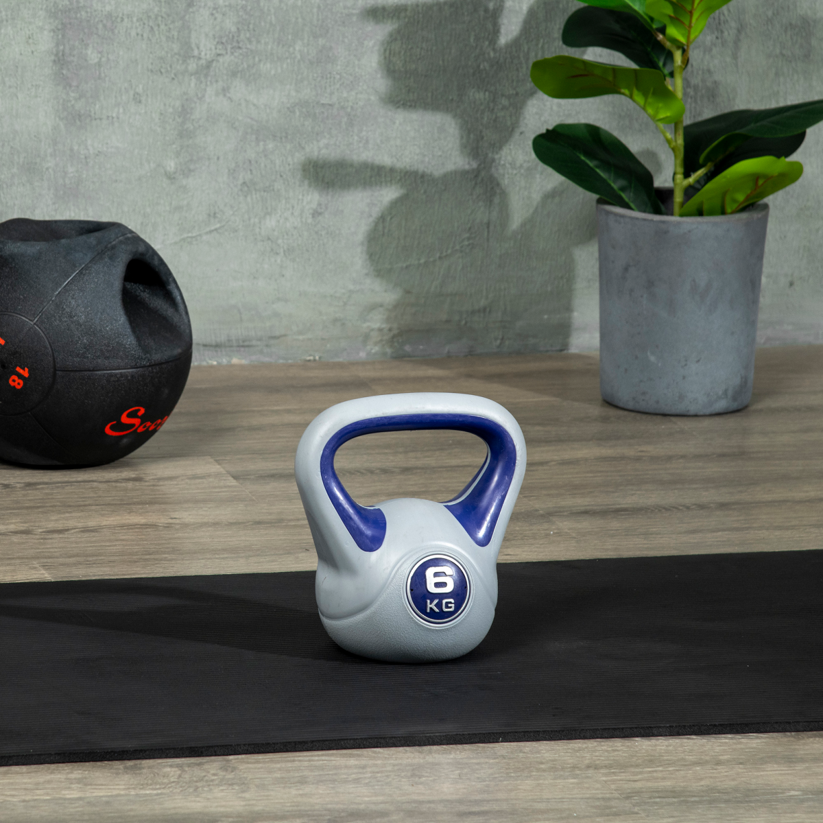 SPORTNOW 6kg Kettlebell - Purple & Grey