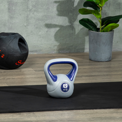 SPORTNOW 6kg Kettlebell - Purple & Grey