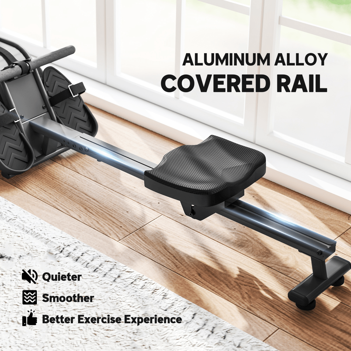 Rowing Machine SPORTNOW Compact Water Rowing Machine - Adjustable Resistance