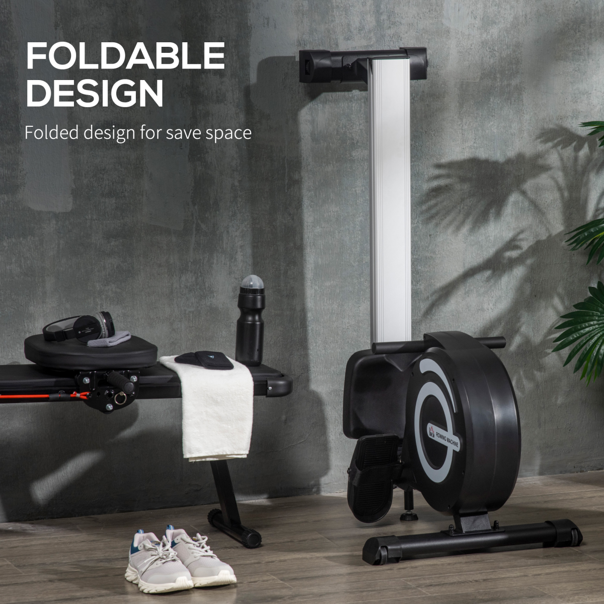 Magnetic Adjustable Rowing Machine with LCD Monitor