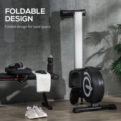 Magnetic Adjustable Rowing Machine with LCD Monitor