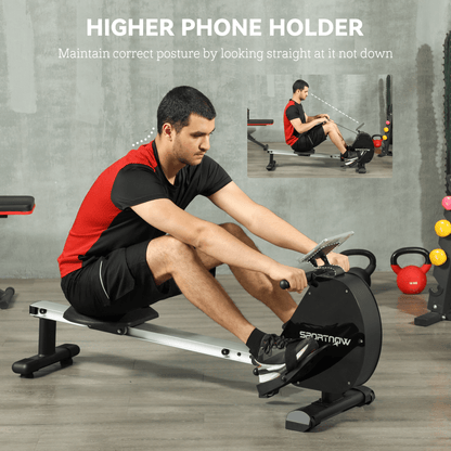 Rowing Machine SPORTNOW Folding Magnetic Rowing Machine - 16 Resistance Levels