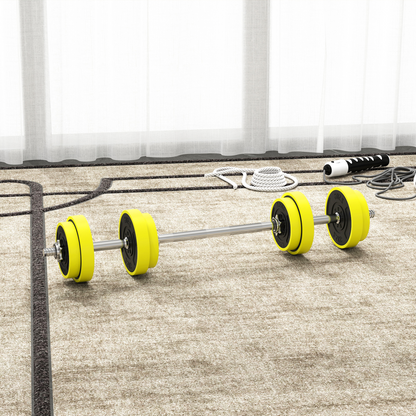 HOMCOM 20kg Adjustable Barbell & Dumbbell Set