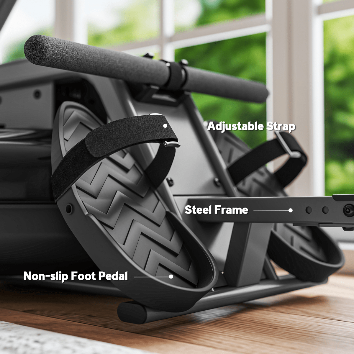 Rowing Machine SPORTNOW Compact Water Rowing Machine - Adjustable Resistance