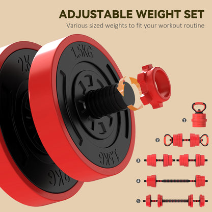 SPORTNOW 4-in-1 Adjustable Dumbbell Set