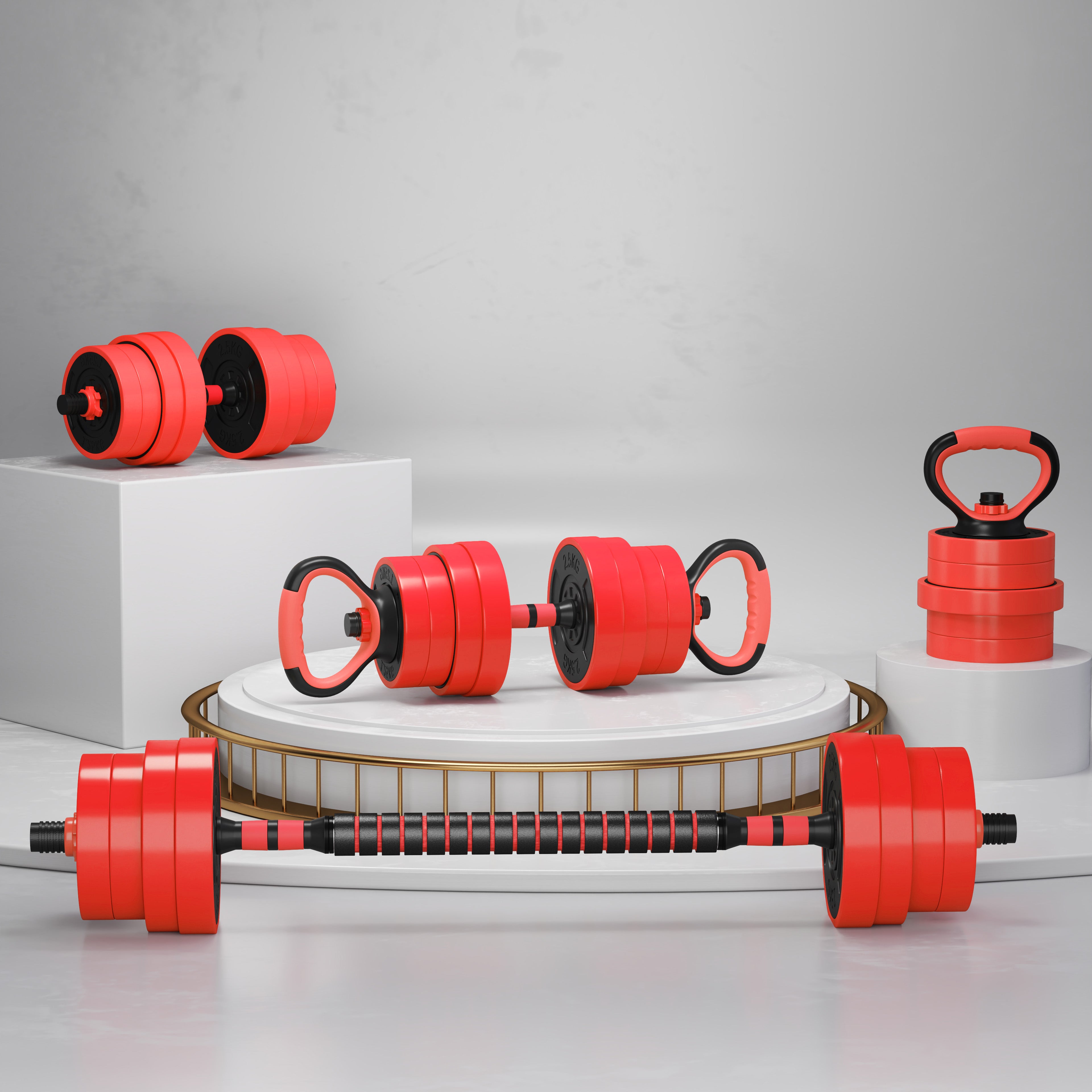 SPORTNOW 4-in-1 Adjustable Dumbbell Set