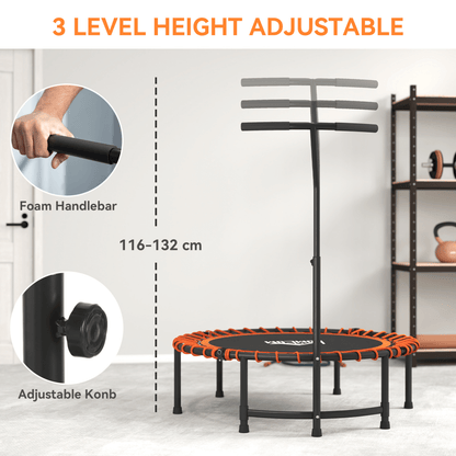 Trampoline HOMCOM Mini Trampoline with Adjustable Handle