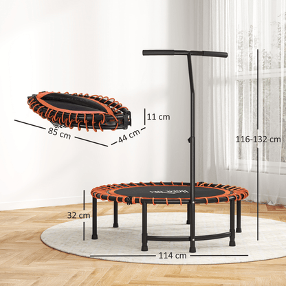 Trampoline HOMCOM Mini Trampoline with Adjustable Handle