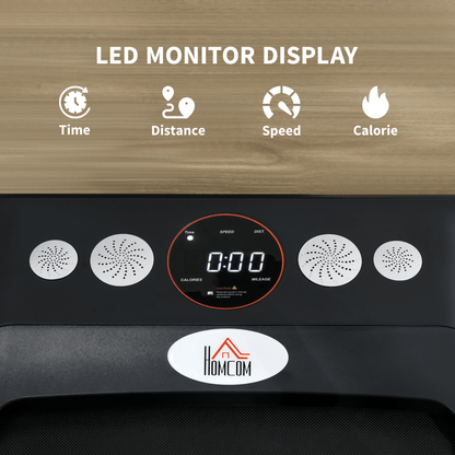 Treadmill Compact HOMCOM Folding Walking Treadmill with LED Display