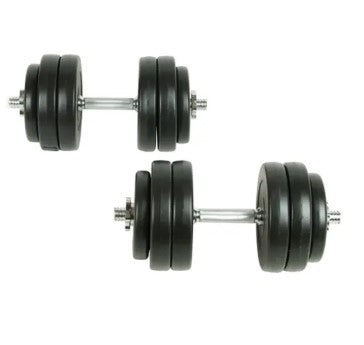vidaXL 18 Piece Dumbbell Set 30 kg - Adjustable Weights for Home Strength Training