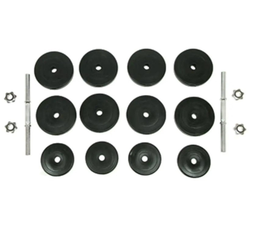 vidaXL 18 Piece Dumbbell Set 30 kg - Adjustable Weights for Home Strength Training