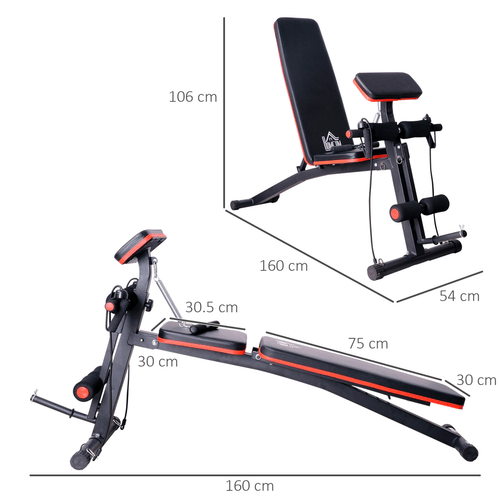 Foldable Dumbbell Bench for Weight Training with 7 Adjustable Incline Positions - Fitness Max