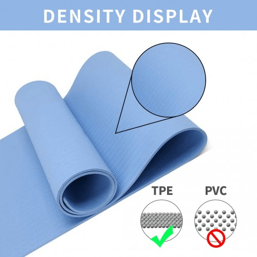 Yoga-1 Kono TPE Classic Yoga Mat in Blue: Eco-Friendly, Anti-Tear, Odorless, Waterproof - Fitness Max