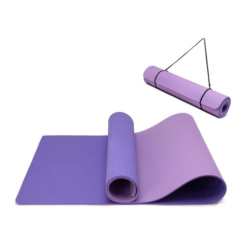 Yoga-1 Kono TPE Non-slip Yoga Mat, Violet And Lilac Eco-Friendly Durable - Fitness Max