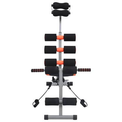 vidaXL L-shaped Abdominal Trainer Elastic Strings Home Office Fitness Equipment - Fitness Max