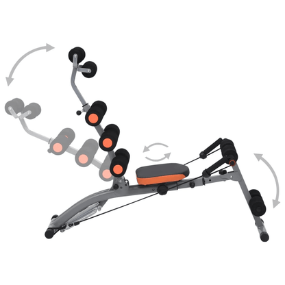 vidaXL L-shaped Abdominal Trainer Elastic Strings Home Office Fitness Equipment - Fitness Max